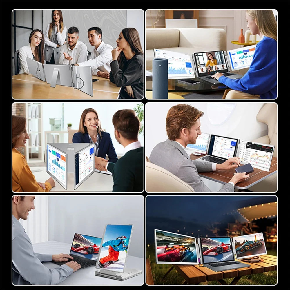 Monitor Portátil Pantalla Triple  💻✨