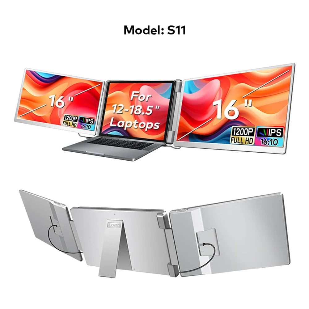 Monitor Portátil Pantalla Triple  💻✨