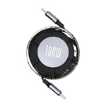 Cable Retráctil Type-C a Type-C 100W – Carga Rápida, Estilo y Comodidad 💜💙🧡