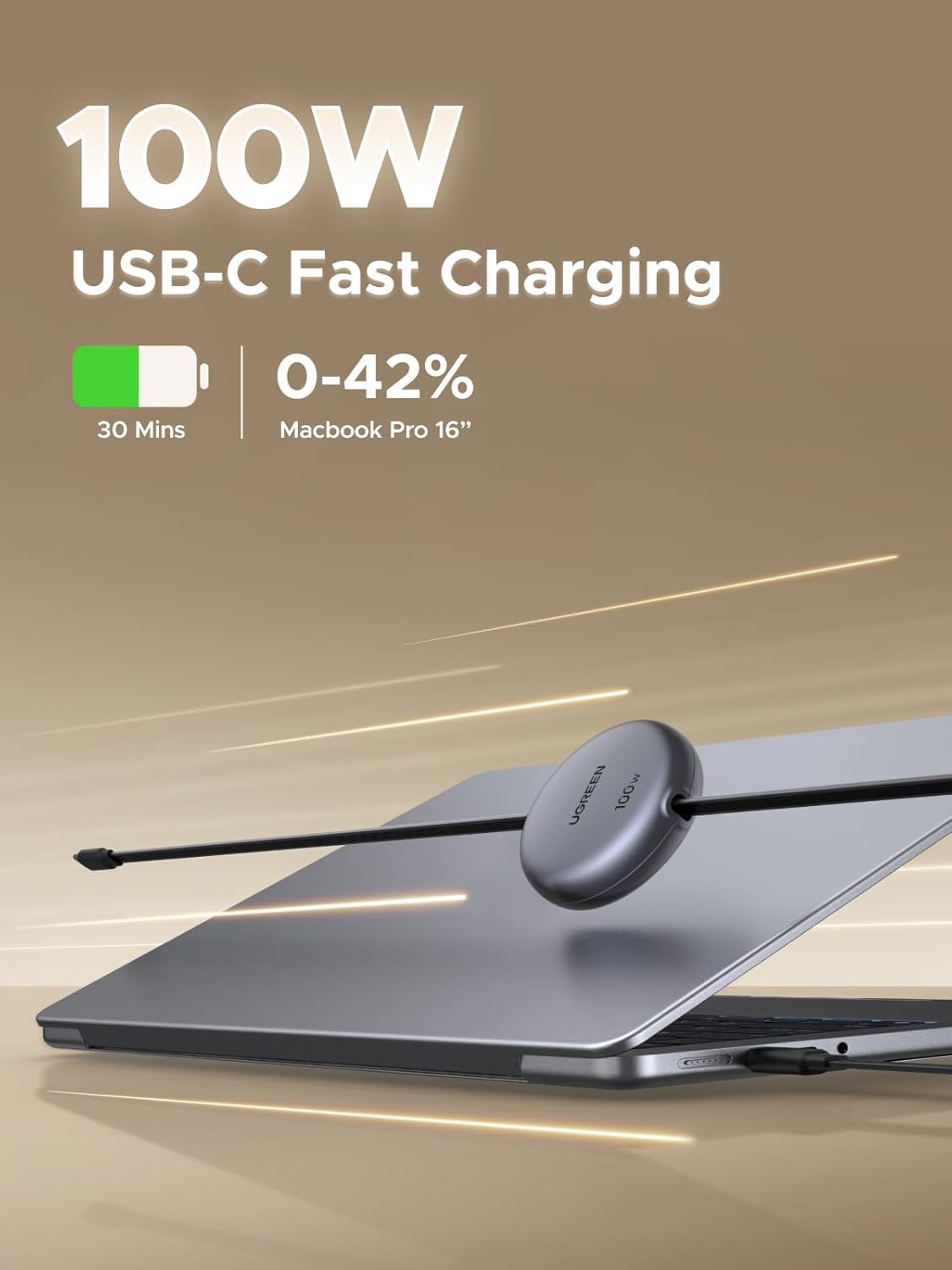 ⚡️ UG Cable Retráctil USB-C 100W – Potencia, Estilo y Comodidad en un Solo Cable ⚙️📱