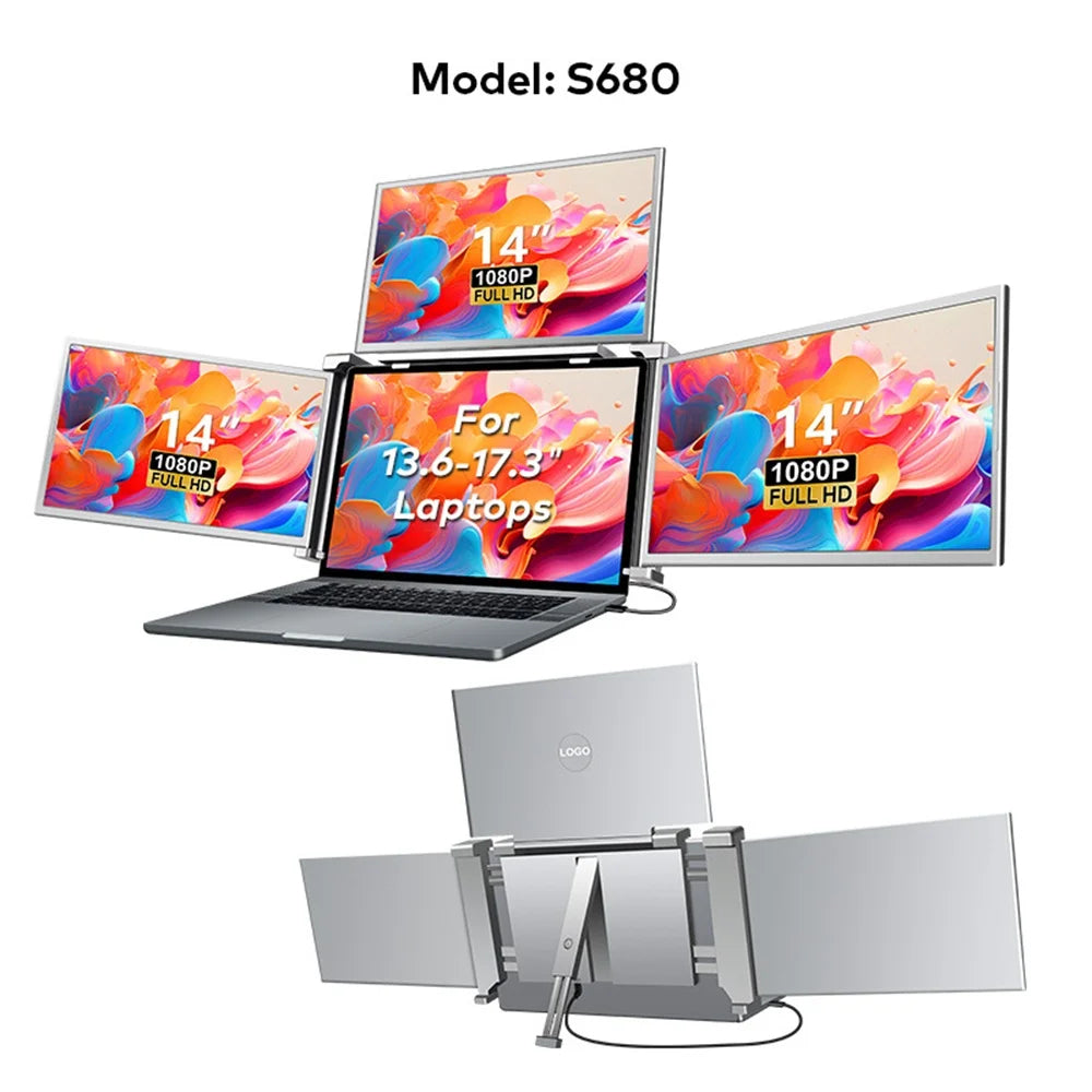 Monitor Portátil Pantalla Cuádruple 💻✨