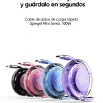 Cable Retráctil Type-C a Type-C 100W – Carga Rápida, Estilo y Comodidad 💜💙🧡