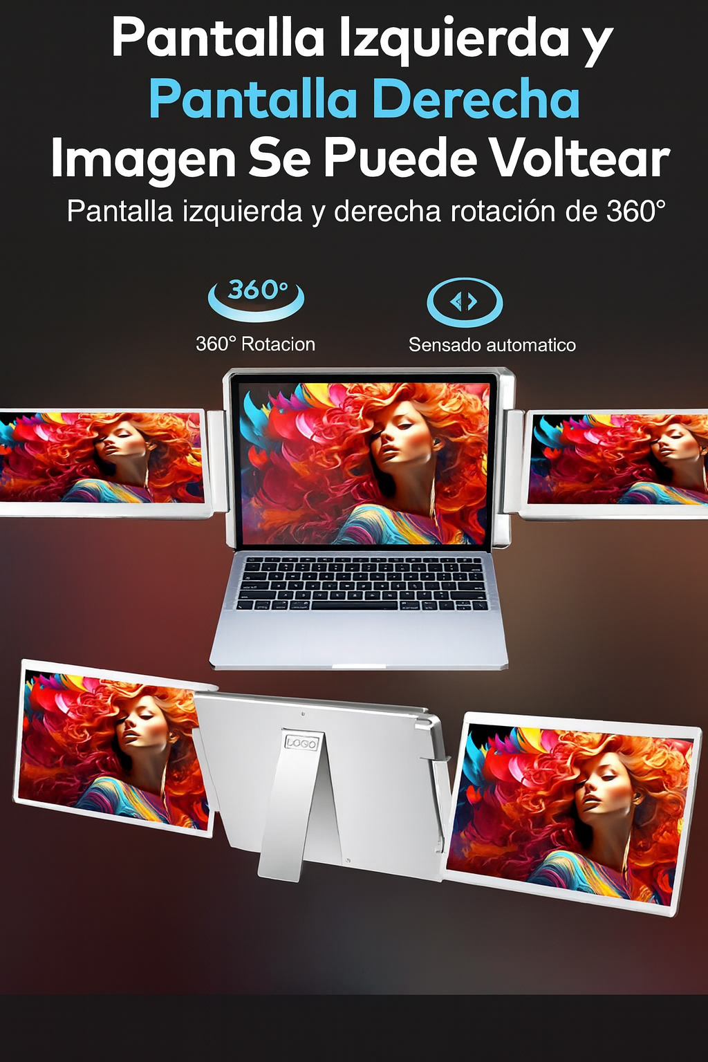 Monitor Portátil Pantalla Cuádruple 💻✨