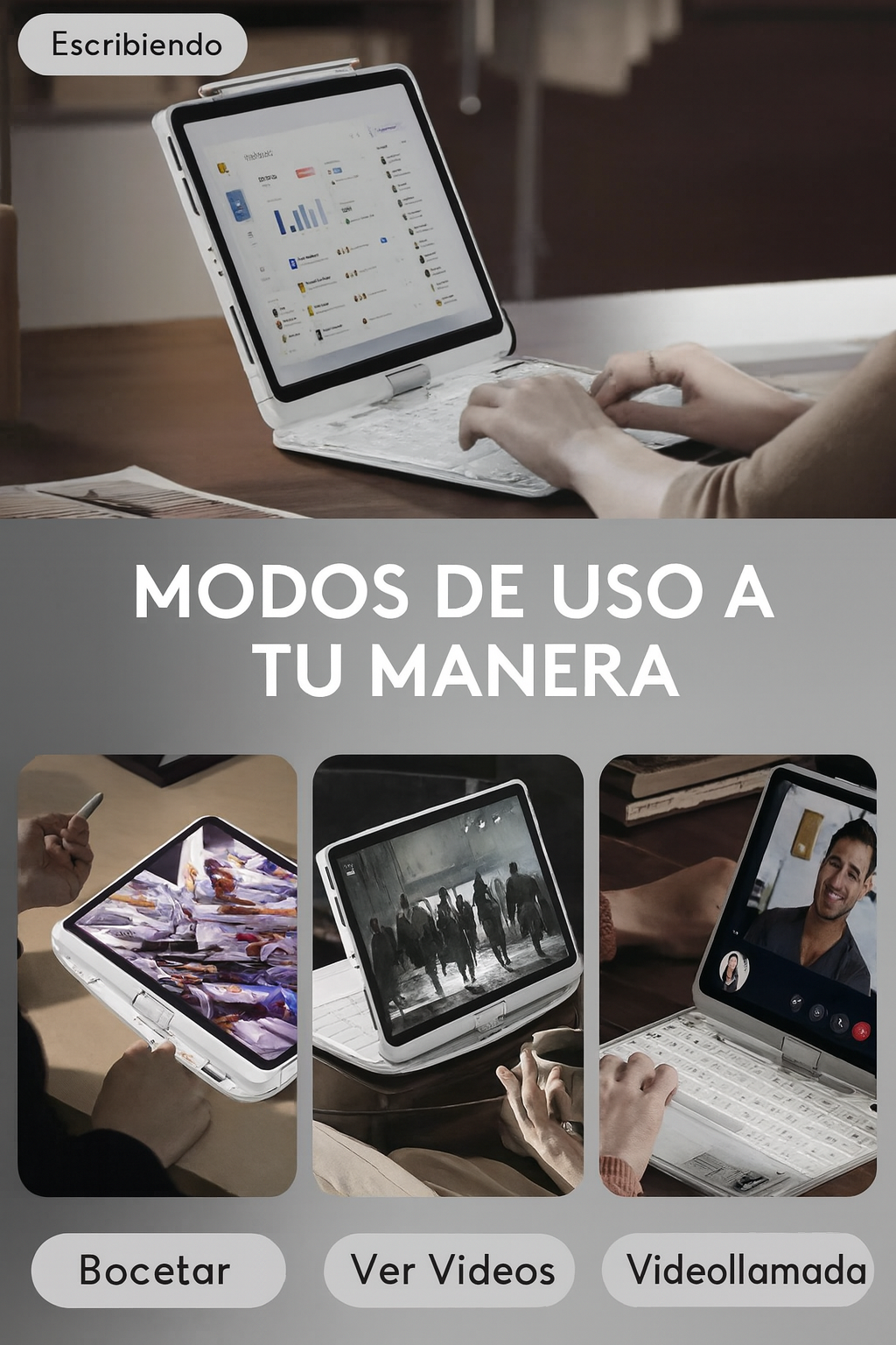 ✨ Magic Keyboard 360° Rotativo para iPad