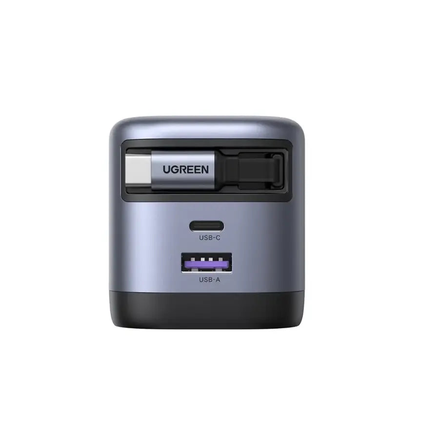 Cargador Retráctil ⚡️🔌  45W – Potencia Compacta para Todos tus Dispositivos 🌍📱