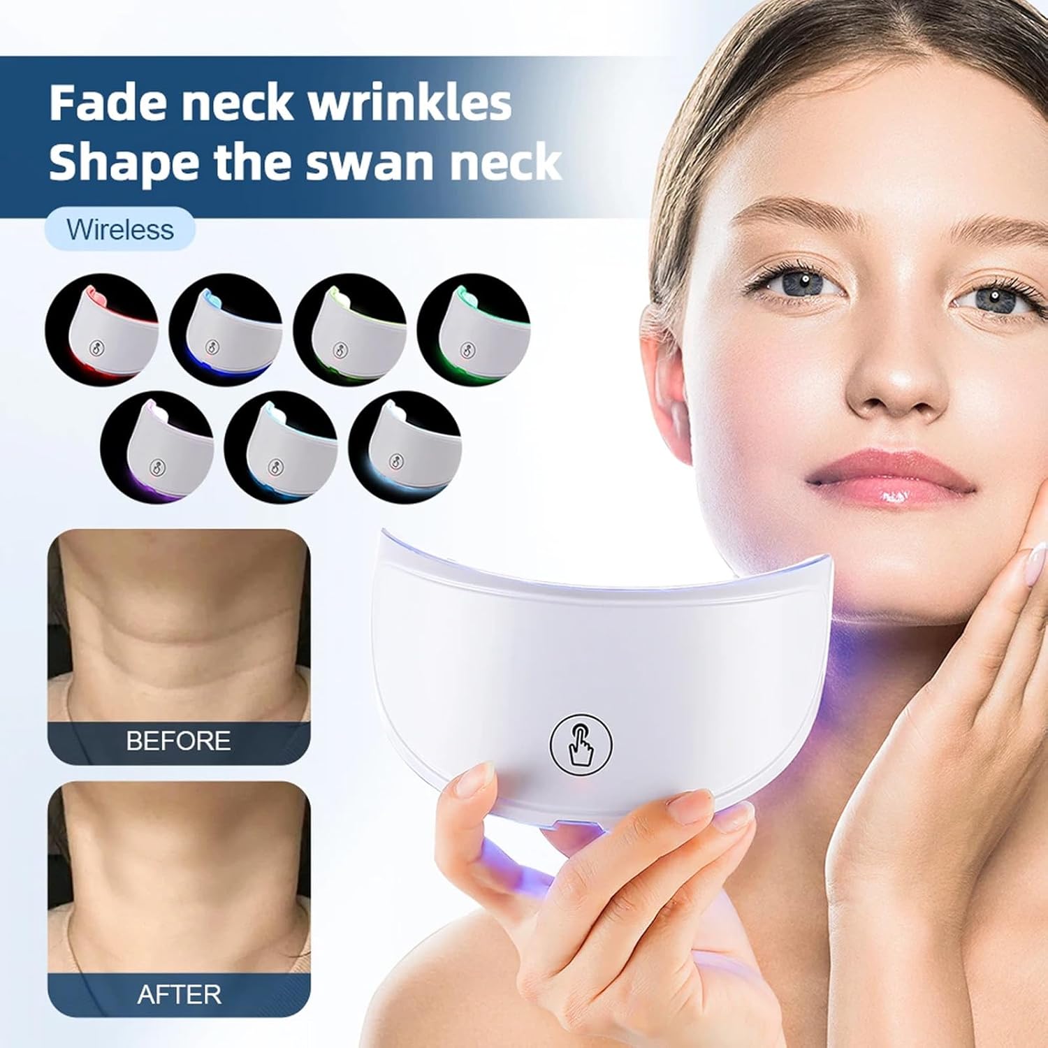 💆✨ Máscara LED Facial y Cuello
